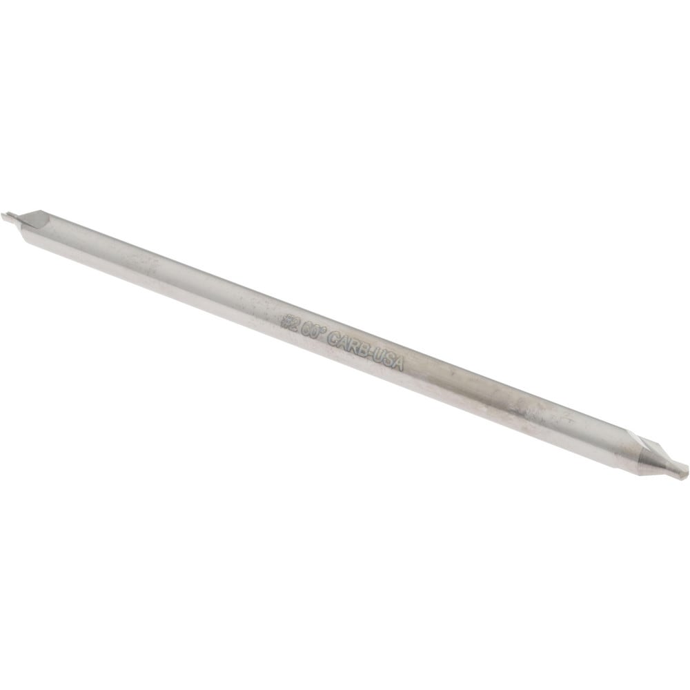 Combo Drill & Countersink: #2, 3/16" Body Dia, 1180, Solid Carbide