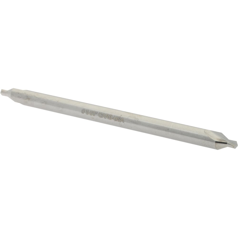 Combo Drill & Countersink: #3, 1/4" Body Dia, 1180, Solid Carbide
