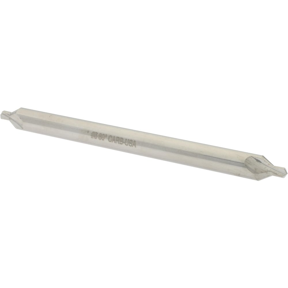 Combo Drill & Countersink: #5, 7/16" Body Dia, 1180, Solid Carbide