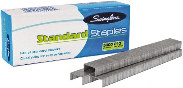 Pack of (5,000) Boxes 1/4" Leg Length, Galvanized/Low-Carbon Steel Standard Staples