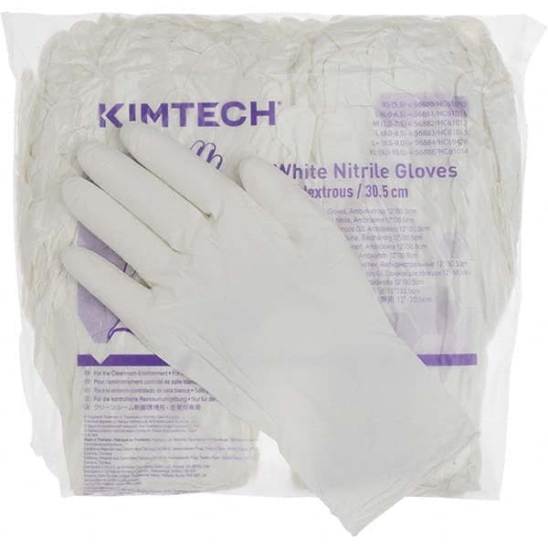 Disposable Gloves: X-Large, 6.3 mil Thick, Nitrile, Cleanroom Grade