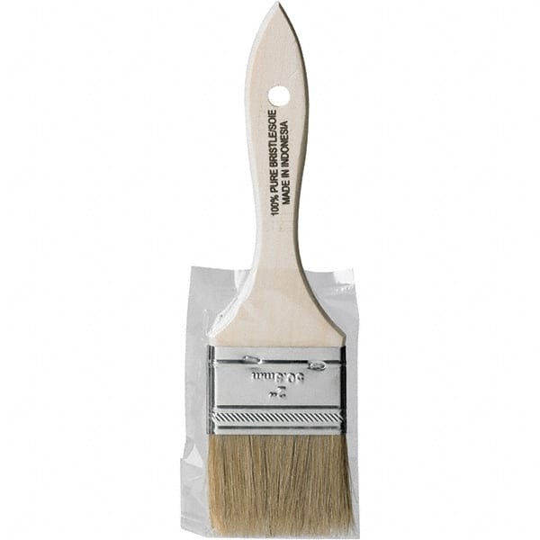 Krylon Paint Brush: 2 Wide, White China, Natural Bristle - BeaverTail Wood Handle, for Oil | Part #99060320