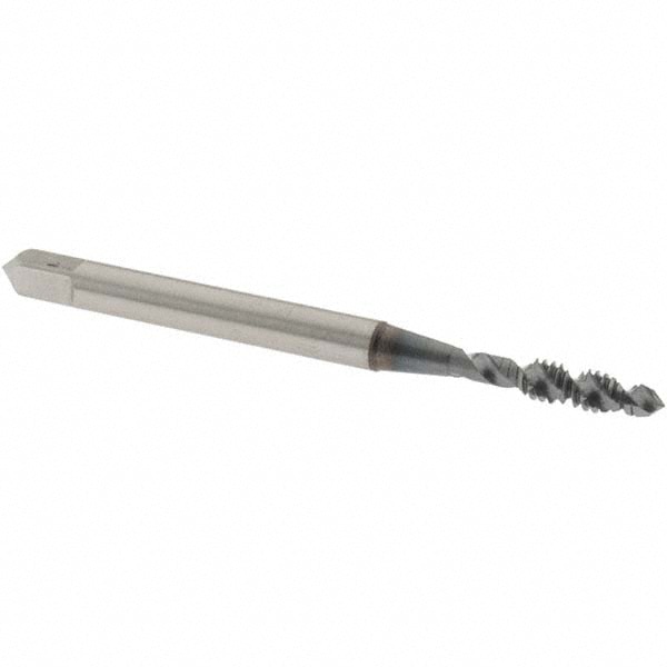 OSG 1406408 Spiral Flute Tap: #4-40, UNC, 2 Flute, Plug, 2B & 3B Class of Fit, High Speed Steel, TICN Finish Image