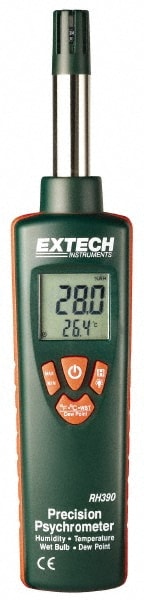 Digital Psychrometers; Type: Precision Psychrometer ; Minimum Dew Point (F): -22.0 ; Maximum Dew Point (F): 212 ; Minimum Humidity: 0 ; Maximum Humidity: 100 ; Accuracy (%): 2