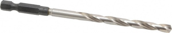 Mechanics Drill Bit: 7/32" Dia, 118 ° Point, High Speed Steel, Hex Shank, Split Point