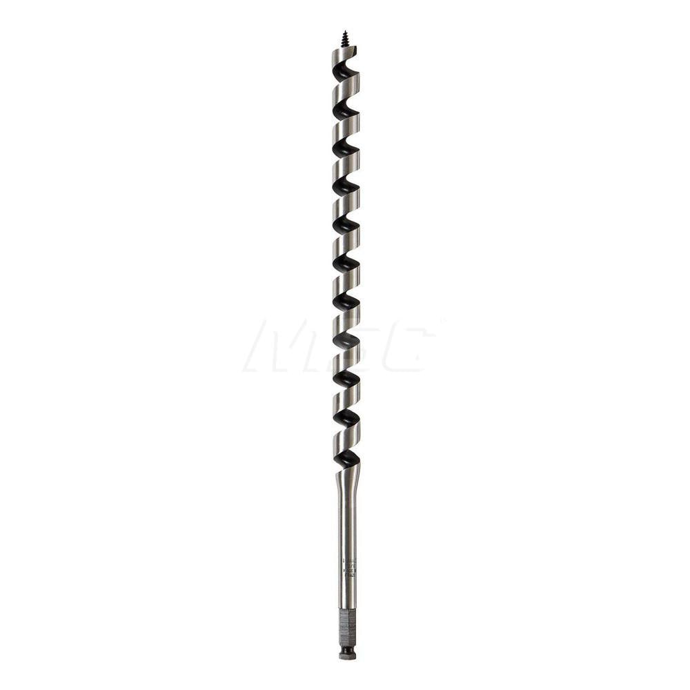 13/16", 7/16" Diam Hex Shank, 17" Overall Length with 12" Twist, Ship Auger Bit