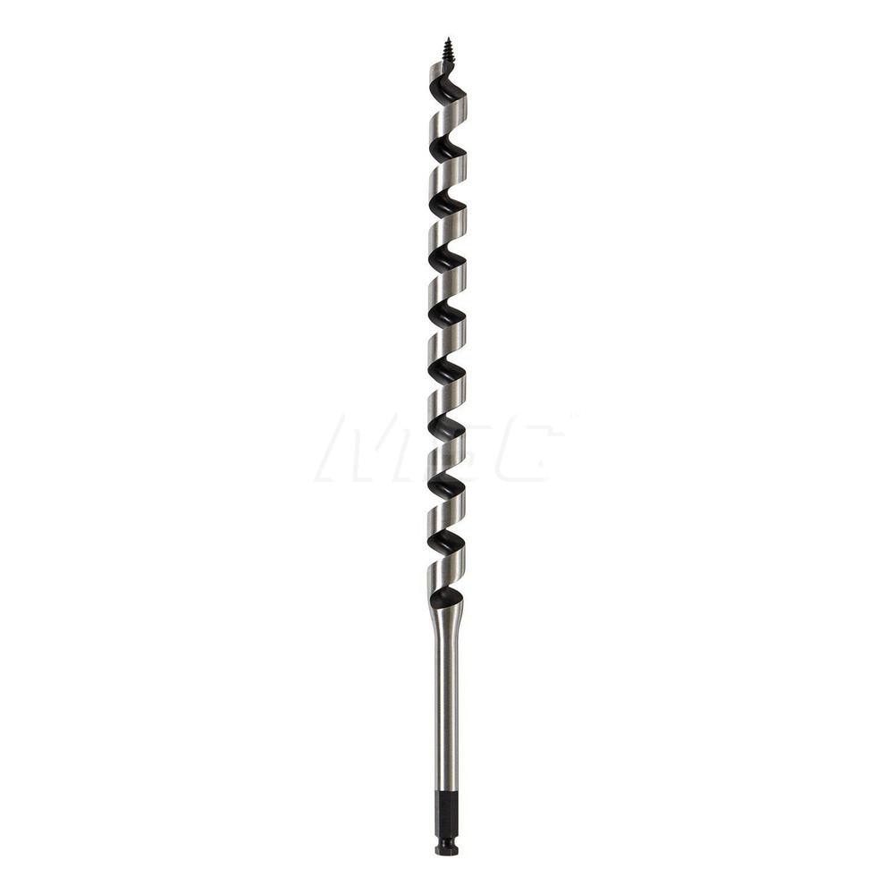7/8", 7/16" Diam Hex Shank, 17" Overall Length with 12" Twist, Ship Auger Bit