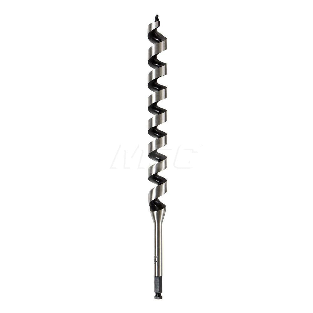 1-1/4", 7/16" Diam Hex Shank, 17" Overall Length with 12" Twist, Ship Auger Bit