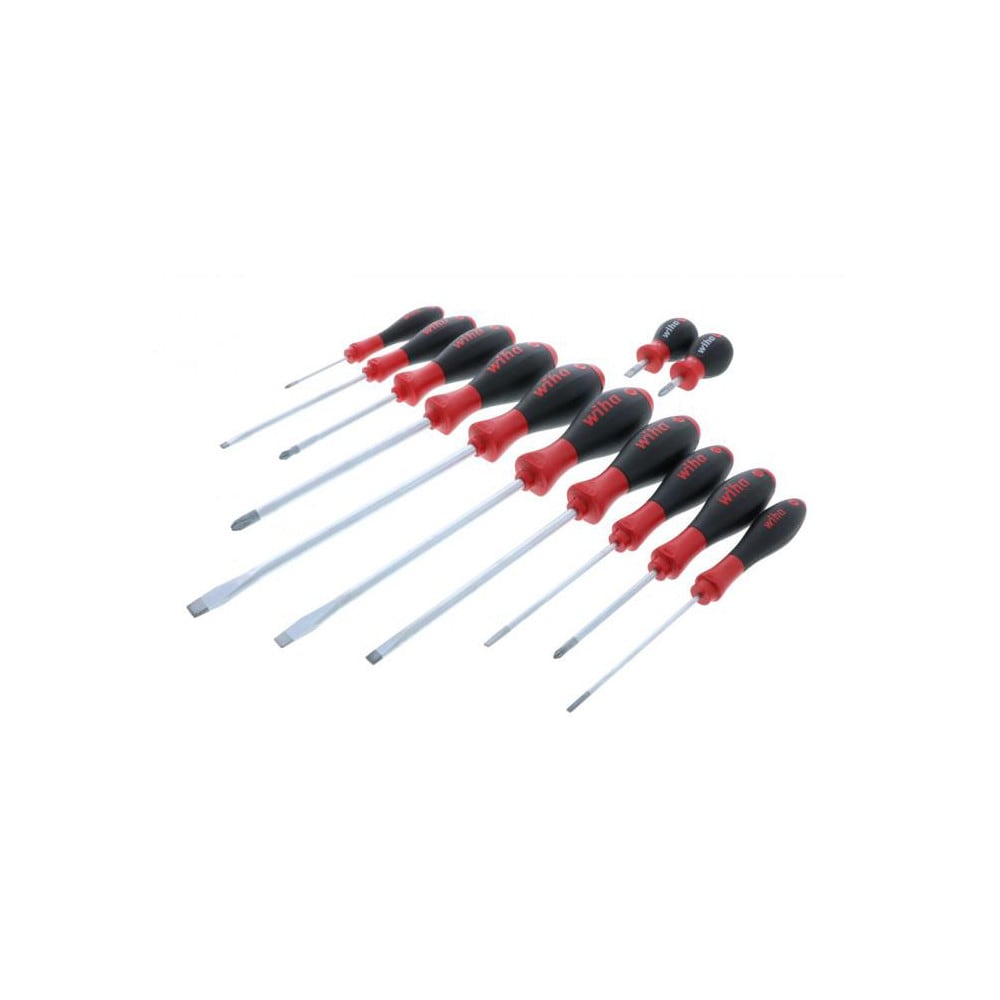 Wiha 30297 Screwdriver Set: 12 Pc, Phillips, Slotted & Stubby 