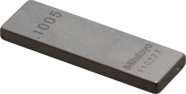 Mitutoyo 611125-531 Rectangle Steel Gage Block: 0.1005", Grade 0 Image