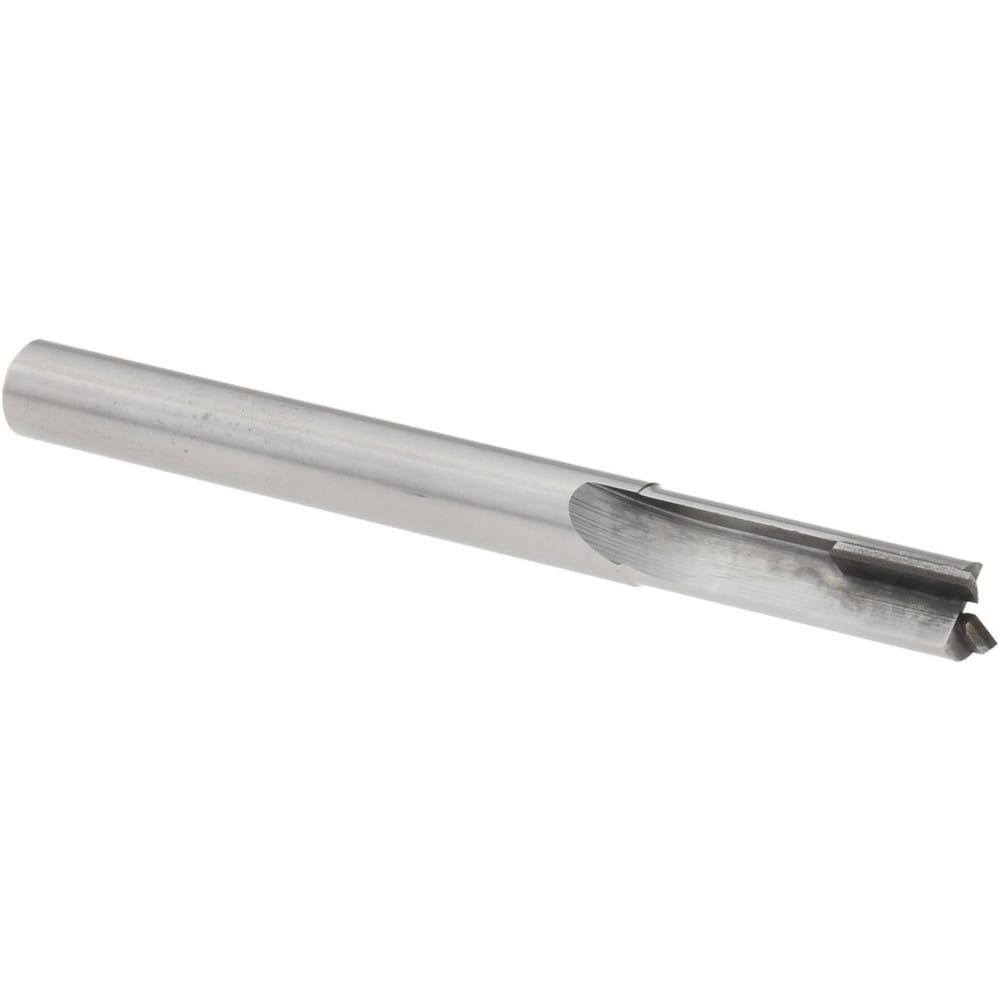Square End Mill: 3/16'' Dia, 1/4'' LOC, 3/16'' Shank Dia, 2'' OAL, 2 Flutes, Brazed Solid Carbide