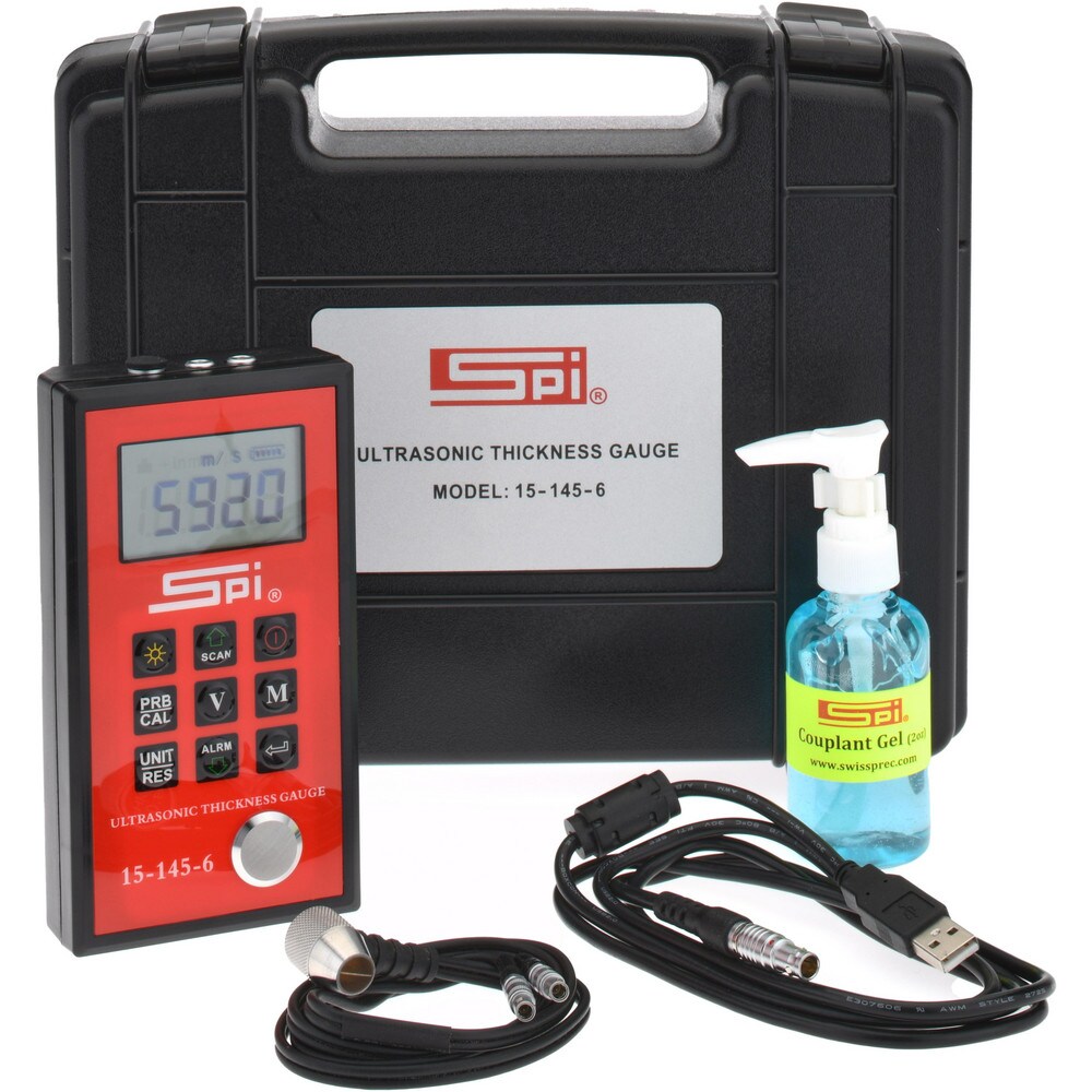 0.1mm to 8" Measurement, 0.1mm Resolution Electronic Thickness Gage