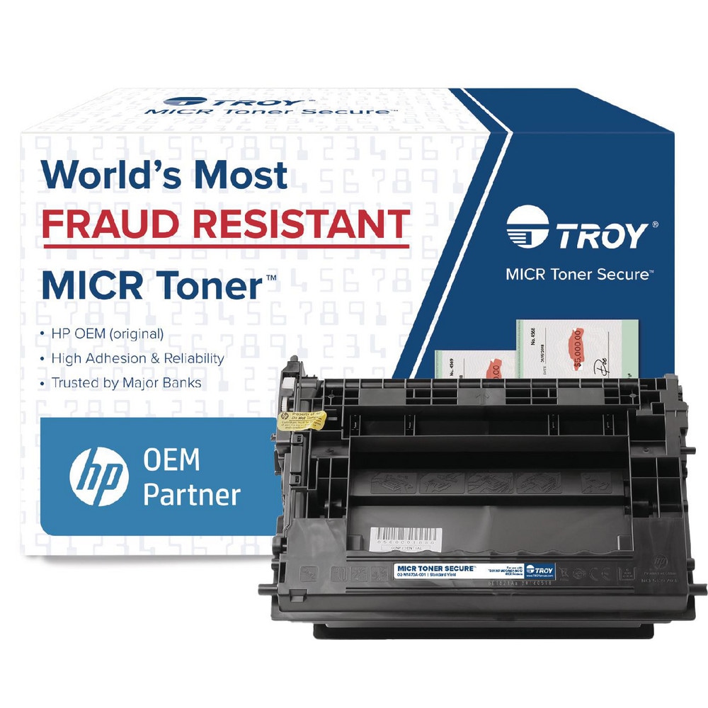 Troy - Office Machine Supplies: MICR Toner, Black, 1 per Pack | MSC Direct