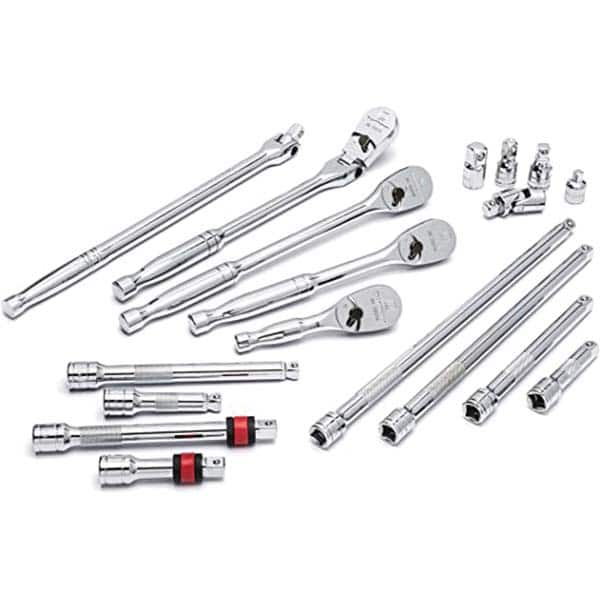 Socket Extension Sets; Finish: Chrome-Plated ; Number Of Pieces: 18