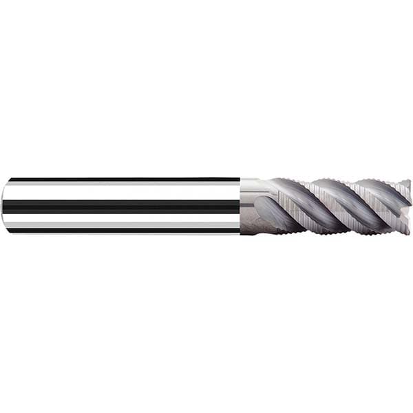 Roughing End Mill: 1/2" Dia, 4 Flutes, Single End, Solid Carbide