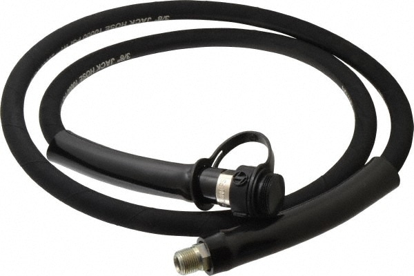 Hydraulic Pump Hose: 3/8" ID, 6' OAL, Rubber