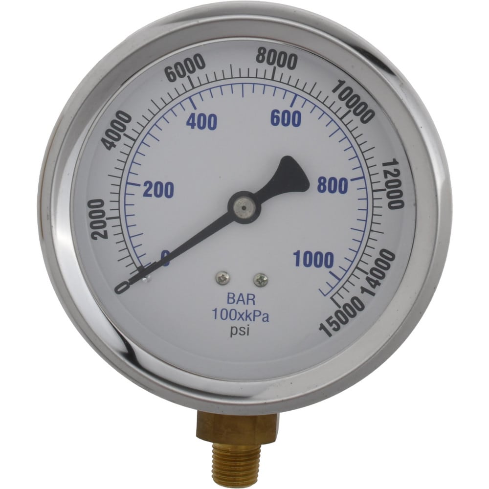 0 - 10,000 psi Dry Hydraulic Pressure Gauge