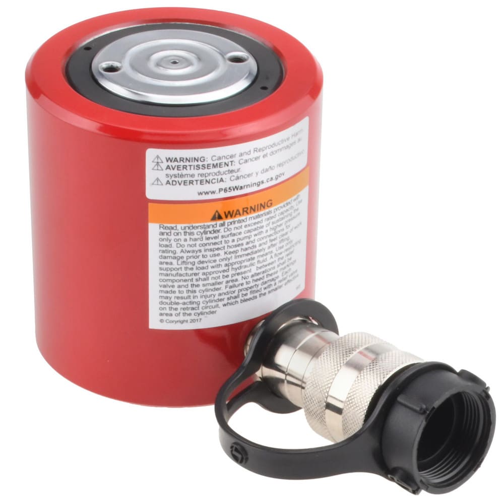 Portable Hydraulic Cylinder: 7.65 cu in Oil Capacity