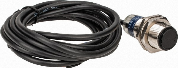 Cable Connector, 4m Nominal Distance, Shock and Vibration Resistant, Retroreflective Photoelectric Sensor - 12 to 24 VDC, 500 Hz, Nickel Plated Brass, 46mm Long x 18mm Wide