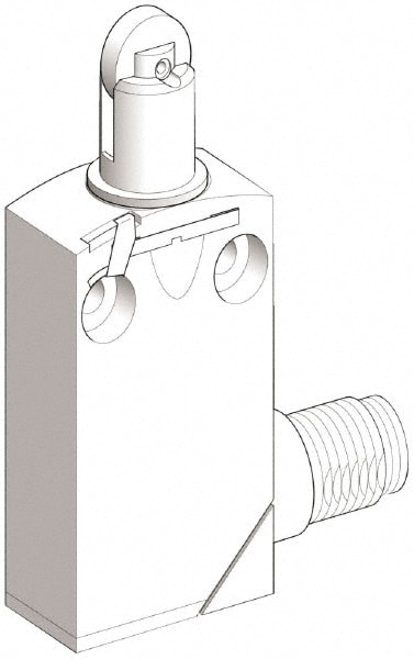 Telemecanique Sensors XCMD2102M12 General Purpose Limit Switch: SPDT, NC, Roller Plunger, Top Image