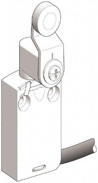 Telemecanique Sensors XCMD2116L1 General Purpose Limit Switch: DPDT, NC, Roller Lever, Top Image