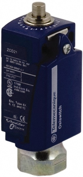 Telemecanique Sensors XCKD2110N12 General Purpose Limit Switch: SPDT, NC, End Plunger, Top Image