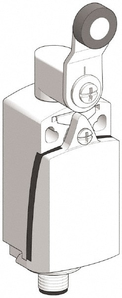 Telemecanique Sensors XCKD2118M12 General Purpose Limit Switch: SPDT, NC, Roller Lever, Top 