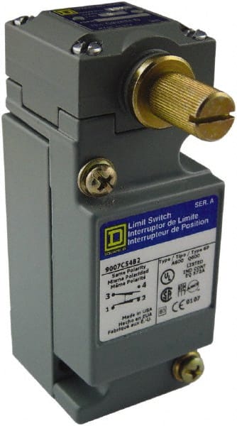 Square D - General Purpose Limit Switch: SPDT, NC, Rotary Head, Side -  59760173 - MSC Industrial Supply