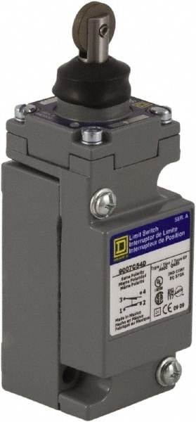 Square D 9007C54D General Purpose Limit Switch: SPDT, NC, Roller Plunger, Side Image