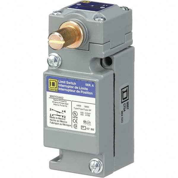 General Purpose Limit Switch: SPDT, NC, Rotary Head, Side