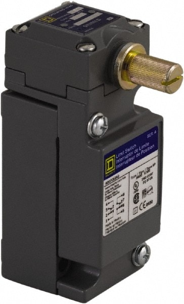 Square D 9007C62A2 General Purpose Limit Switch: DPDT, 2NC/2NO, Rotary Head, Side Image