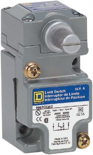 Square D 9007C52A2 General Purpose Limit Switch: SPDT, NC, Rotary Head, Side Image