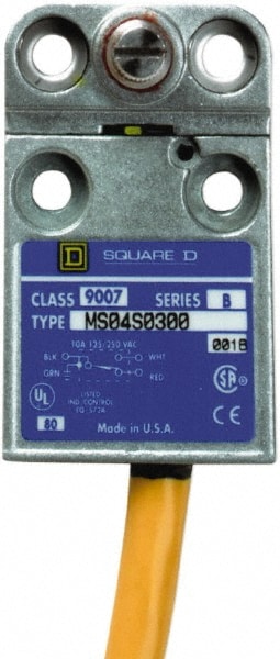 Square D 9007MS04S0100 General Purpose Limit Switch: SPDT, NC, Rotary Spring Return, Side Image