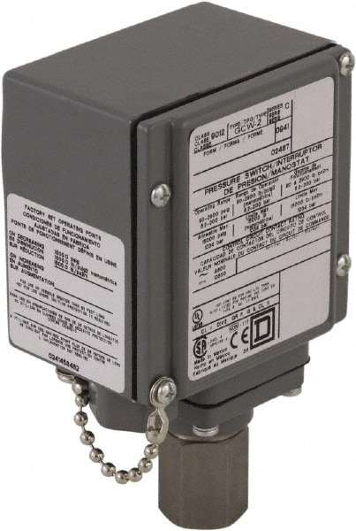 4, 13 and 4X NEMA Rated, SPDT-DB, 90 to 2,900 psig, Electromechanical Pressure and Level Switch