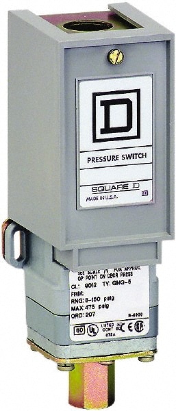 1 NEMA Rated, SPDT, 3 to 150 psig, Electromechanical Pressure and Level Switch