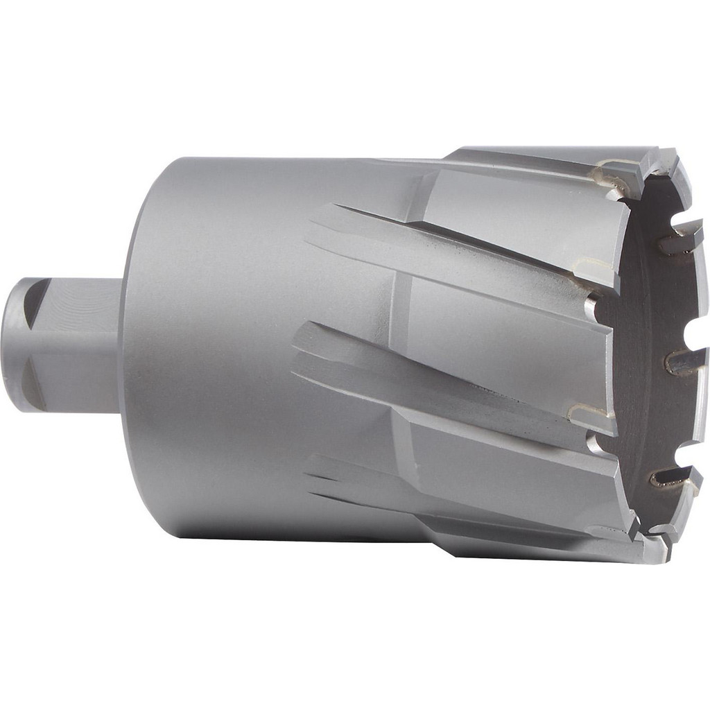 Milwaukee Tool | Milwaukee Annular Cutter: 2-1/8" Dia, 2" Depth of Cut, Carbide-Tipped - 3/4" Shank Dia, Weldon Flat Shank, 4 Flat, Oxide Finish
