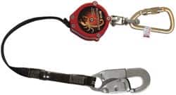 Miller PFL-4-Z7/9FT Self-Retracting Fall Limiter: 310 lb, 9 Line, Carabiner & Swivel Shackle Connection 