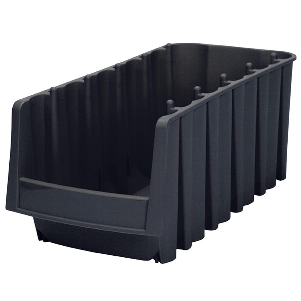 AKRO-MILS 30778 Plastic Hopper Stacking Bin: Black 