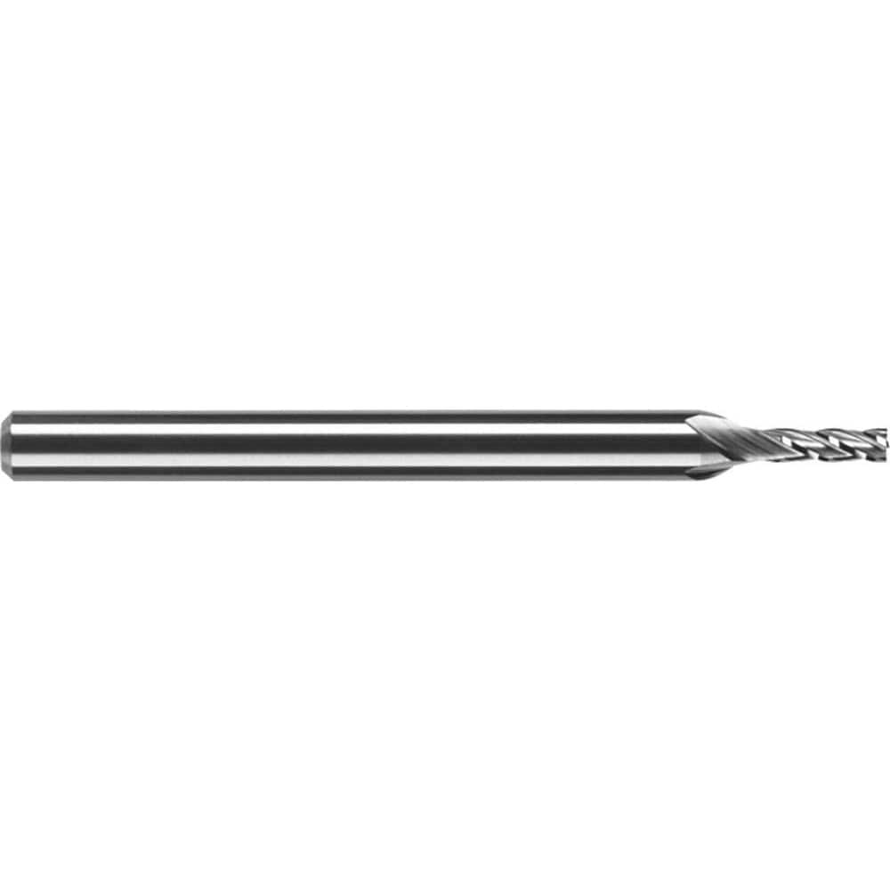 RobbJack SR-4-031 Square End Mill: 1/32 Dia, 0.093 LOC, 1/8 Shank Dia, 1-1/2 OAL, 4 Flutes, Solid Carbide Image