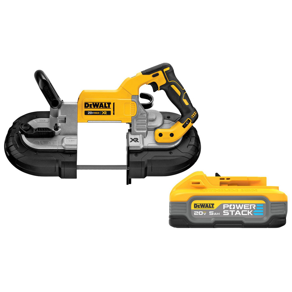 Cordless Portable Bandsaws; Voltage: 20.00 ; Maximum Depth of Cut (Decimal Inch): 5 ; Low Speed (SFPM): 0 ; Cutting Capacity - Round: 4-3/4 in ; Cutting Capacity - Rectangular: 5 in; 4-3/4 in ; Number Of Speeds: 1