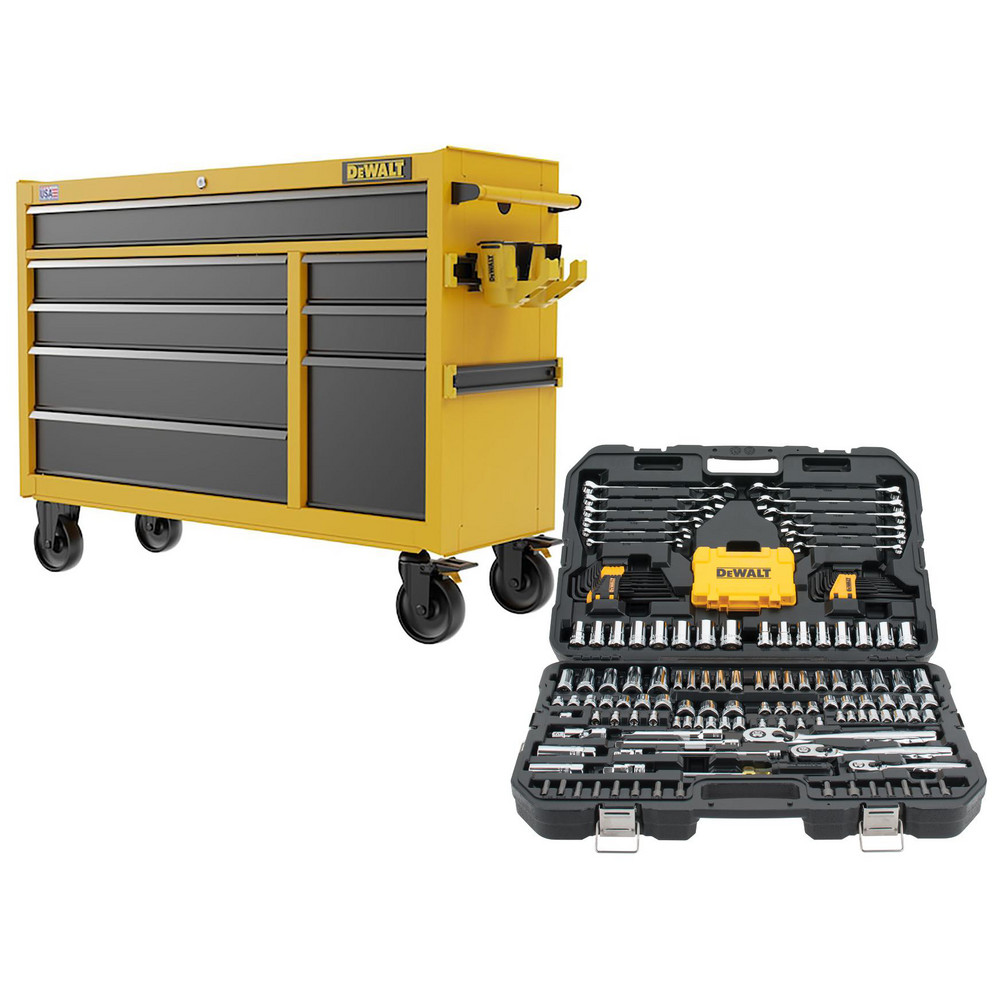 Tool Roller Cabinets; Drawers Range: 5 - 10 Drawers ; Overall Weight Capacity: 2000lb ; Top Material: Steel ; Color: Black; Yellow ; Load Capacity Range: 1400 to 2499 Lb ; Locking Mechanism: Keyed