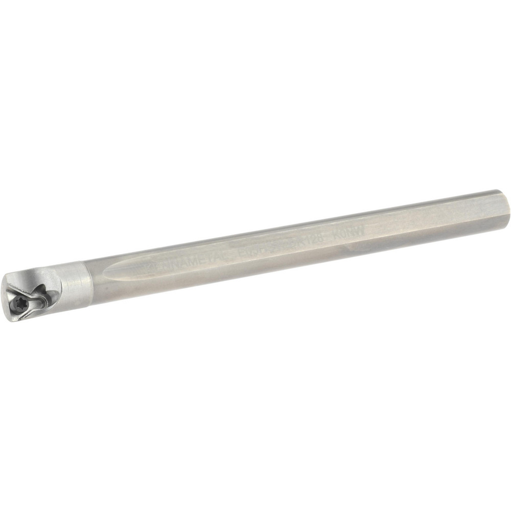 Indexable Boring Bar: E05HSTLDR128, 0.36" Min Bore Dia, Right Hand Cut, 5/16" Shank Dia, 5 ° Lead Angle, Solid Carbide (Shank), Steel (Head)