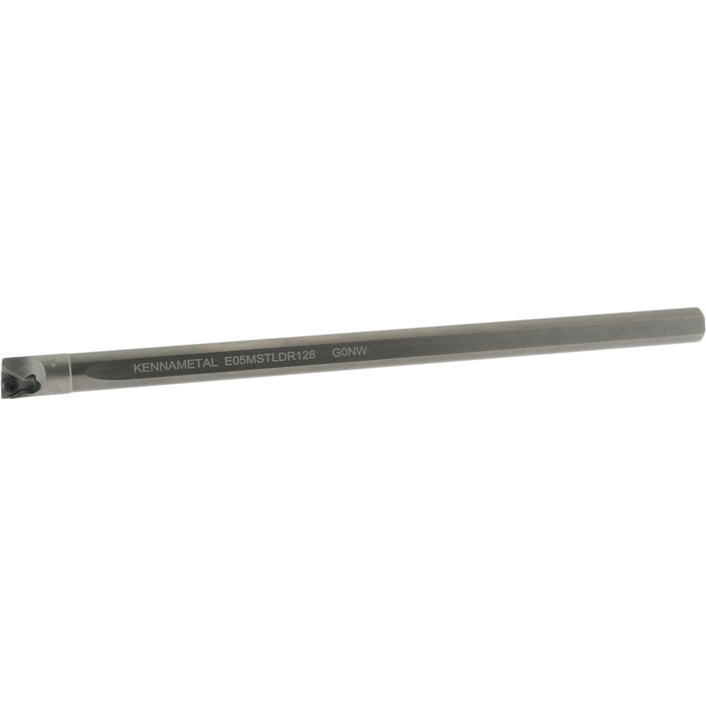 Indexable Boring Bar: E05MSTLDR128, 0.36" Min Bore Dia, Right Hand Cut, 5/16" Shank Dia, 5 ° Lead Angle, Solid Carbide (Shank), Steel (Head)