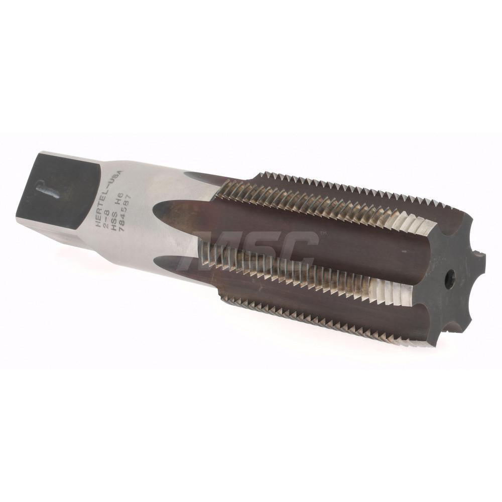 Hertel 87032 2-8 Plug RH H6 Bright High Speed Steel 6-Flute Straight Flute Hand Tap Image