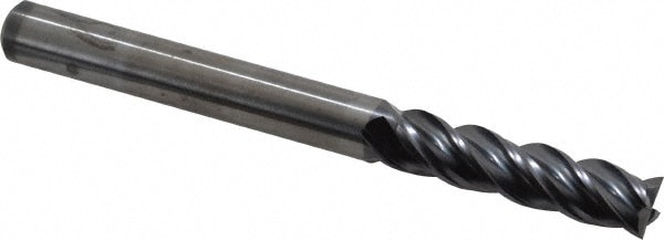 Kennametal 4071892 Square End Mill: 3/8 Dia, 1-1/2 LOC, 3/8 Shank Dia, 4 OAL, 4 Flutes, Solid Carbide Image