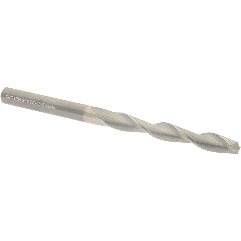 Hertel 230-1875 Jobber Length Drill Bit: 0.1875" Dia, 135 &deg;, Solid Carbide Image