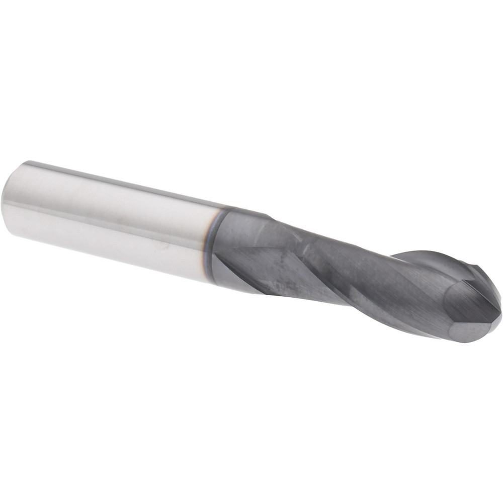 Hertel EM99924557 Ball End Mill: 0.375" Dia, 0.875" LOC, 2 Flute, Solid Carbide Image