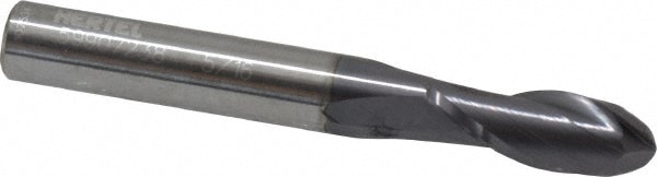 Hertel EM249020 Ball End Mill: 0.3125" Dia, 0.8125" LOC, 2 Flute, Solid Carbide Image