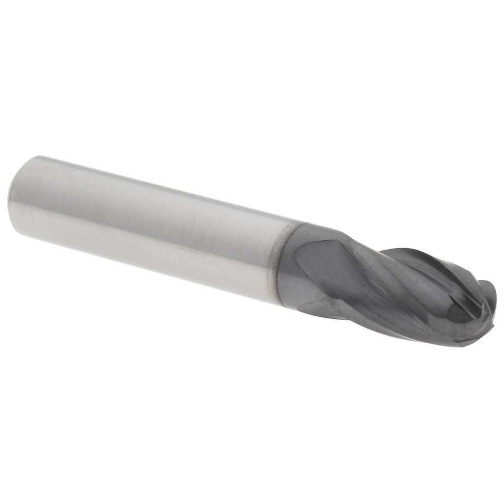 Hertel EM99924528 Ball End Mill: 0.3125" Dia, 0.5" LOC, 4 Flute, Solid Carbide Image