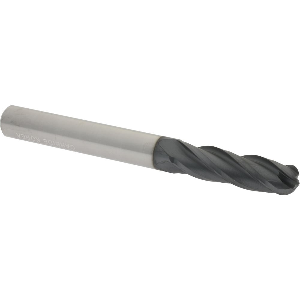 Hertel EM060020 Ball End Mill: 0.3125" Dia, 1.125" LOC, 4 Flute, Solid Carbide Image